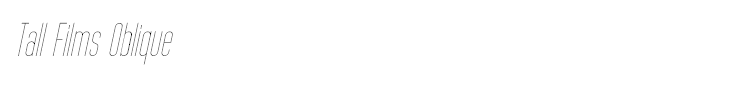 Tall Films Oblique