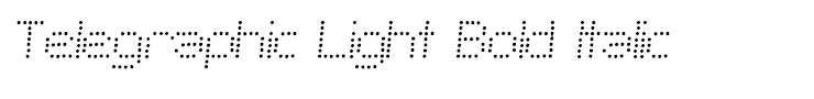 Telegraphic Light Bold Italic
