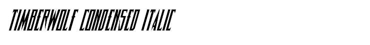 Timberwolf Condensed Italic