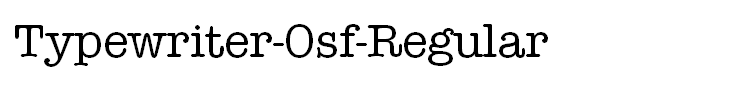 Typewriter-Osf-Regular