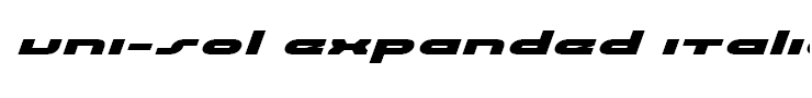 uni-sol expanded italic