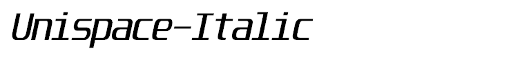 Unispace-Italic