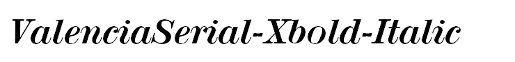 ValenciaSerial-Xbold-Italic