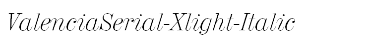 ValenciaSerial-Xlight-Italic