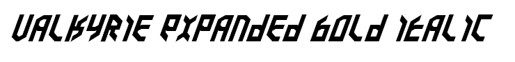 Valkyrie Expanded Bold Italic
