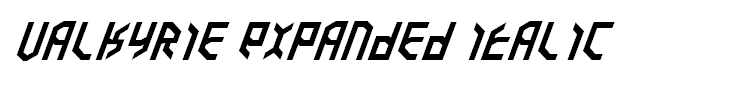 Valkyrie Expanded Italic
