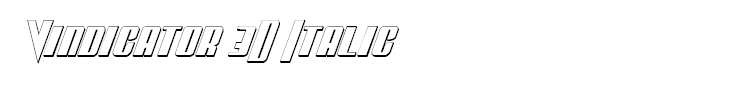 Vindicator 3D Italic