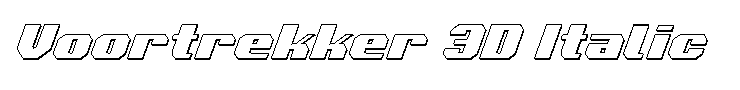Voortrekker 3D Italic