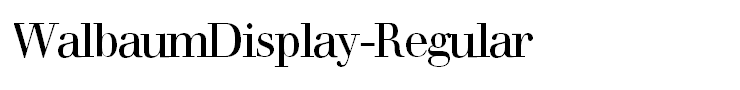 WalbaumDisplay-Regular