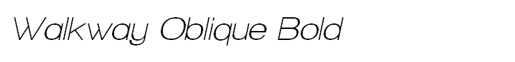 Walkway Oblique Bold