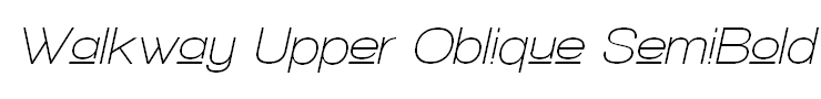 Walkway Upper Oblique SemiBold