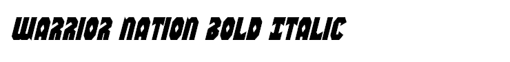 Warrior Nation Bold Italic
