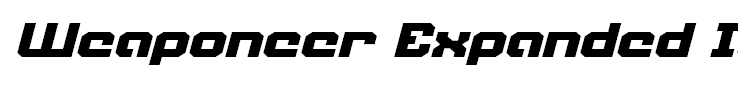 Weaponeer Expanded Italic