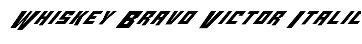Whiskey Bravo Victor Italic