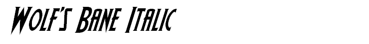 Wolf's Bane Italic