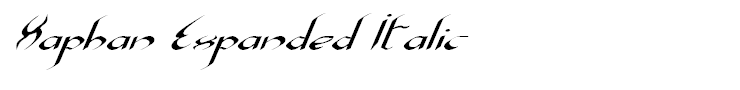 Xaphan Expanded Italic