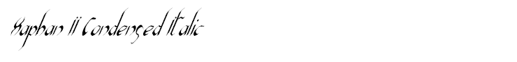 Xaphan II Condensed Italic