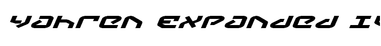 Yahren Expanded Italic