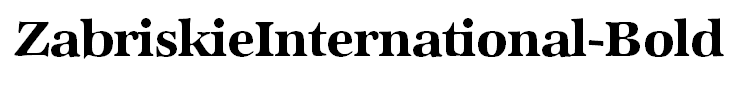 ZabriskieInternational-Bold