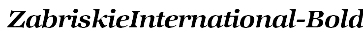 ZabriskieInternational-BoldItalic
