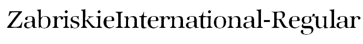 ZabriskieInternational-Regular