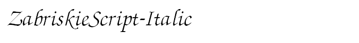 ZabriskieScript-Italic