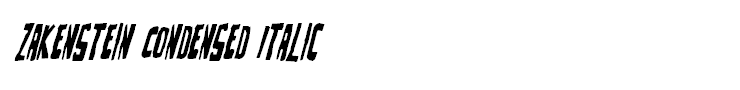 Zakenstein Condensed Italic