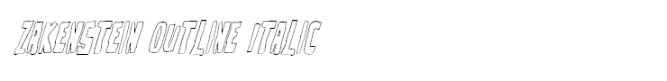 Zakenstein Outline Italic