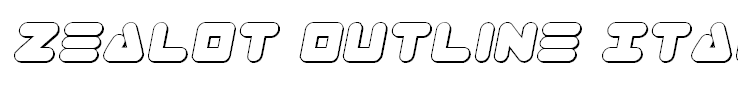 Zealot Outline Italic
