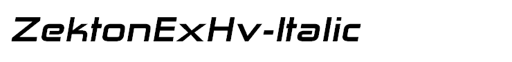 ZektonExHv-Italic