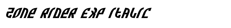 Zone Rider Exp Italic