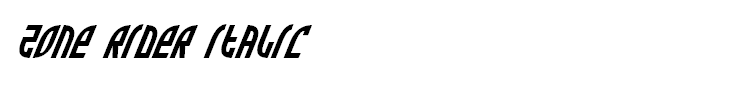 Zone Rider Italic